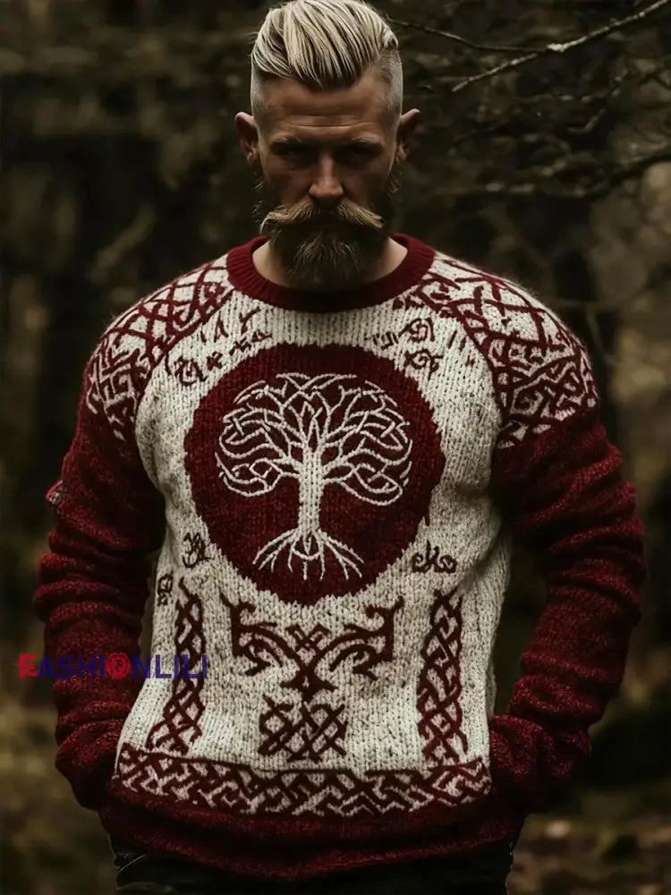 Men’s Viking-style sweater As picture / S
