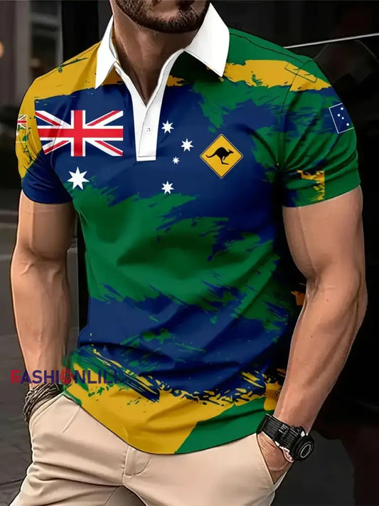 Men’s Vintage Australian Holiday Casual Polo Shirt A / S