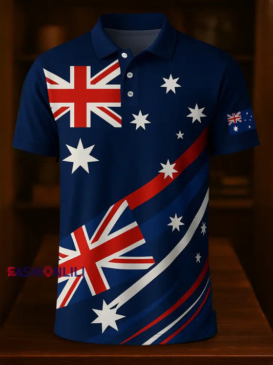 Men’s Vintage Australian Holiday Smart Casual Polo Shirt A / S