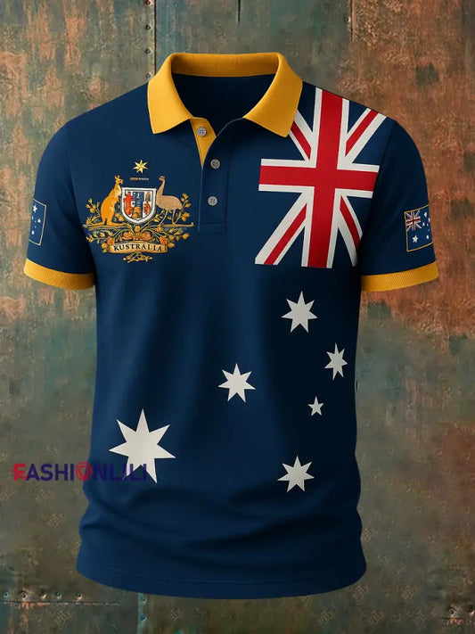 Men’s Vintage Australian Holiday Smart Casual Polo Shirt A / S