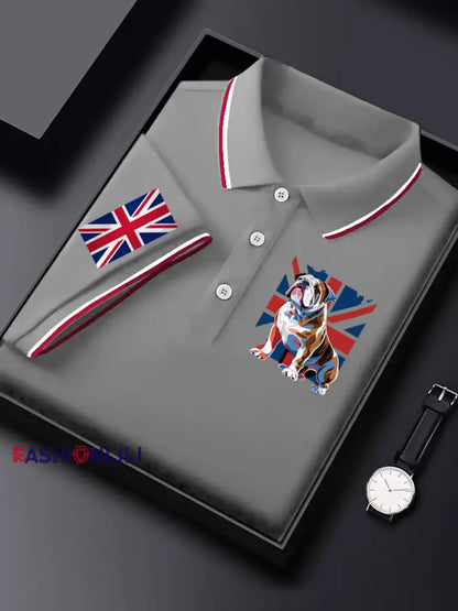 Men’s Vintage British Bulldog Casual Shirt Gray / S