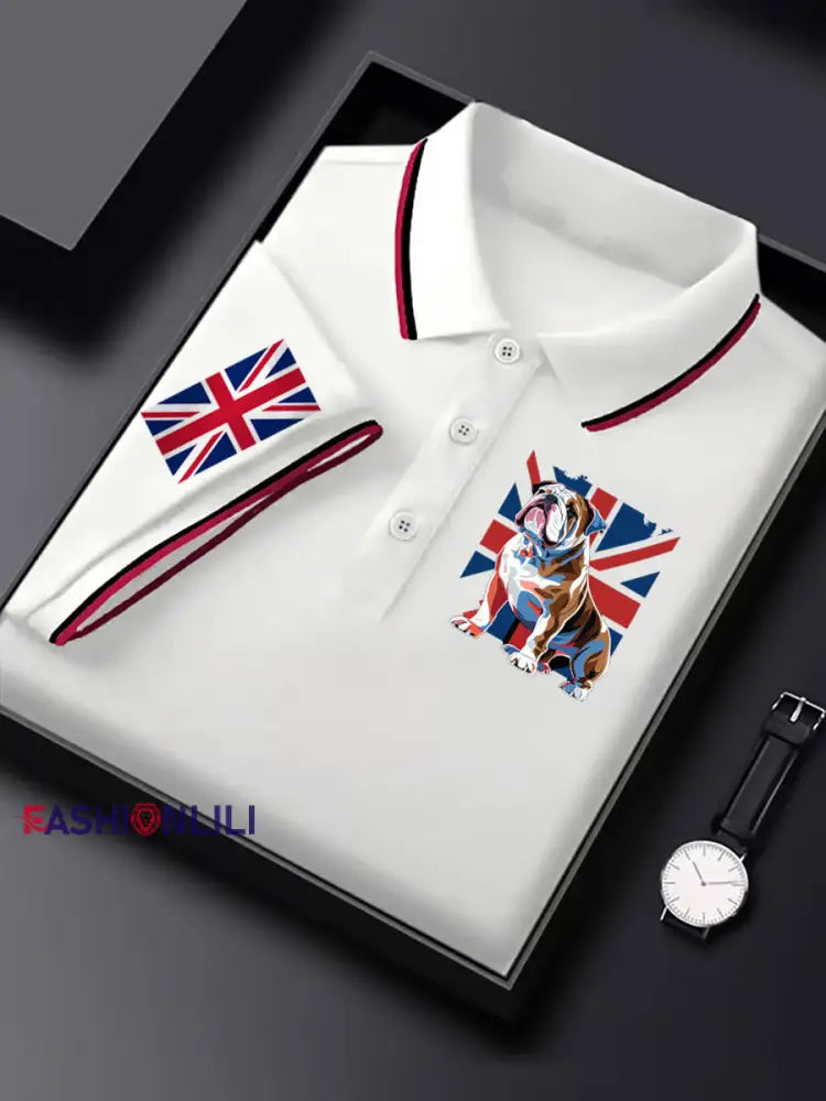 Men’s Vintage British Bulldog Casual Shirt White / S
