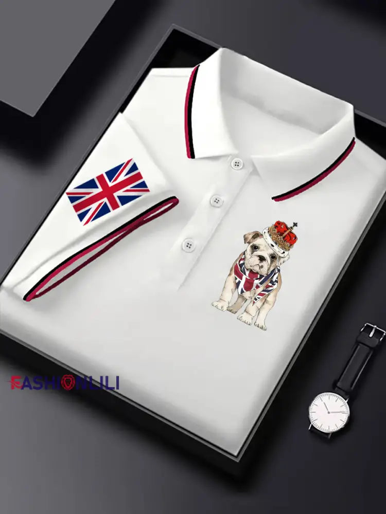 Men’s Vintage British Bulldog Casual Shirt White / S