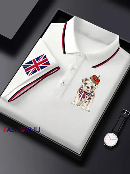 Men’s Vintage British Bulldog Casual Shirt White / S