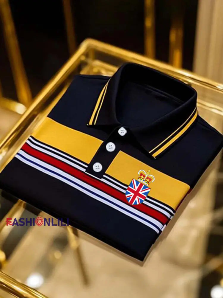 Men’s Vintage British Crown Casual Shirt As picture / S