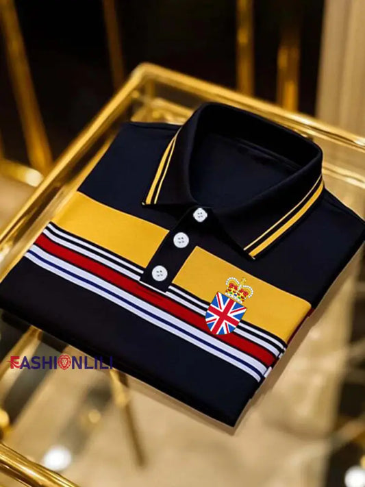 Men’s Vintage British Crown Casual Shirt As picture / S