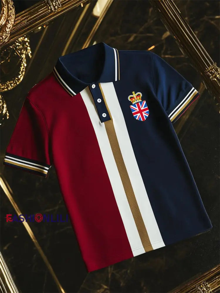 Men’s Vintage British Crown Casual Shirt As picture / S