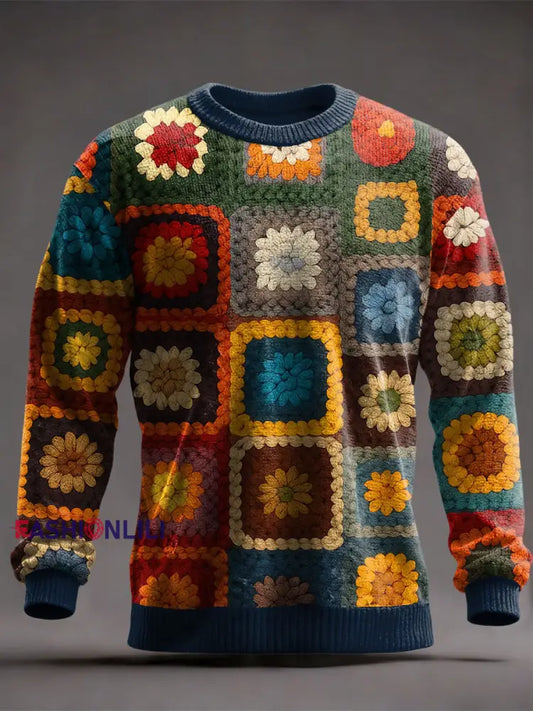 Men’s Vintage Geometric Tops As picture / S