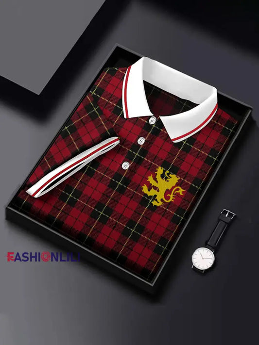 Men’s Vintage Scotland Lion Short Sleeve Top As picture / S