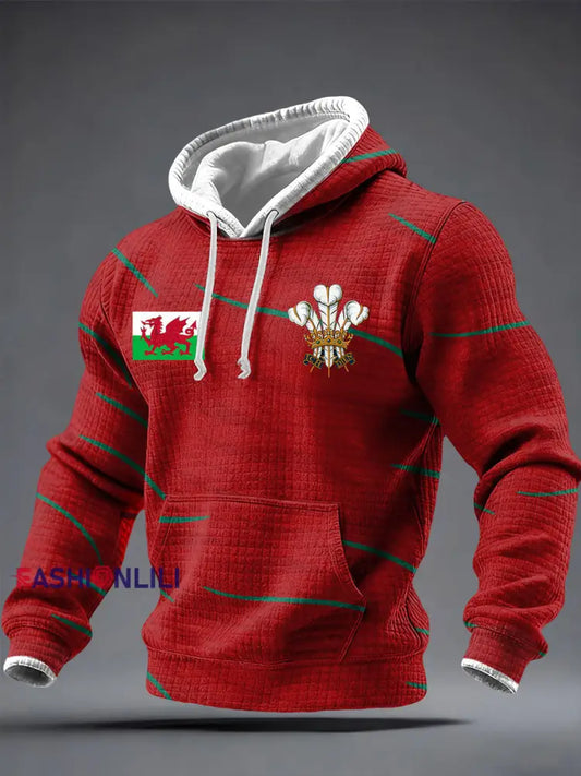 Men’s Wales Welsh Lover Printed Hoodie Red / S