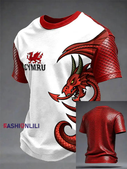 Men’s Wales Welsh Lover Printed T-shirt White / S