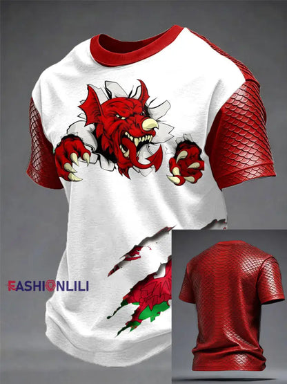 Men’s Wales Welsh Lover Printed T-shirt White / S