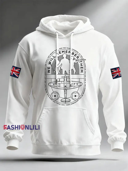 Men’s We Will Remember Them Hoodie White / S