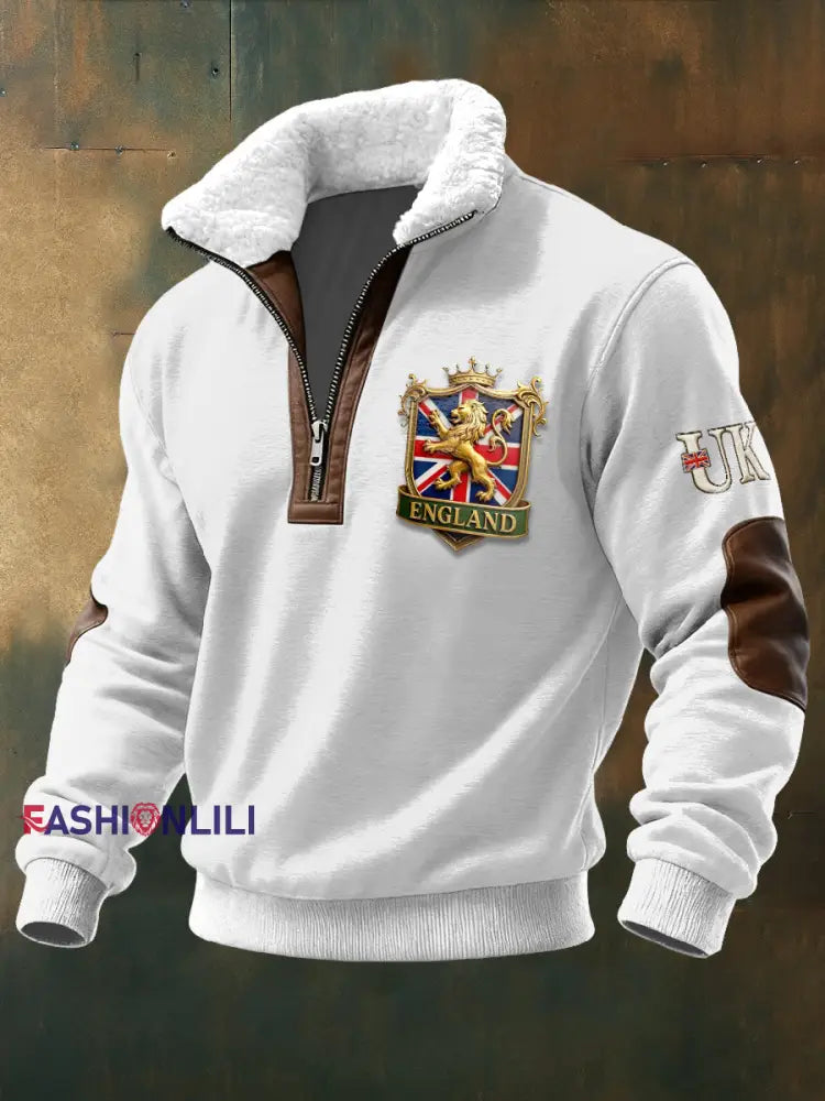 Men’s White British Sweatshirt Off-White / S