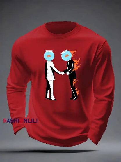 Men’s Wish You Were Here long sleeve T-shirt Red / S