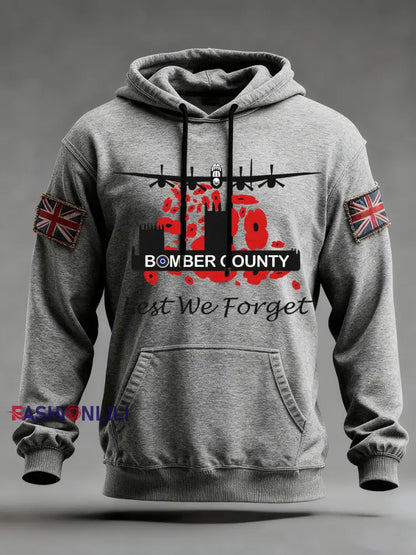 Men’sRemembrance Day Lest We Forget Hoodie Gray / S