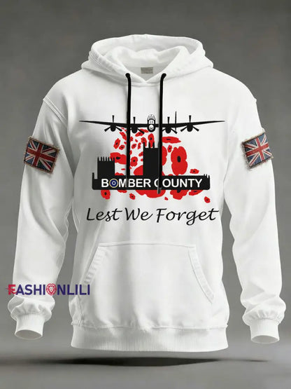 Men’sRemembrance Day Lest We Forget Hoodie White / S