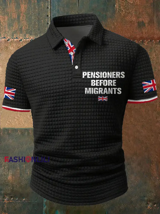 Nen’s UK Flag Immigration Printed Casual Tops Black / S