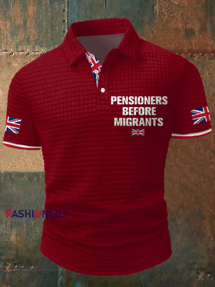Nen’s UK Flag Immigration Printed Casual Tops Red / S