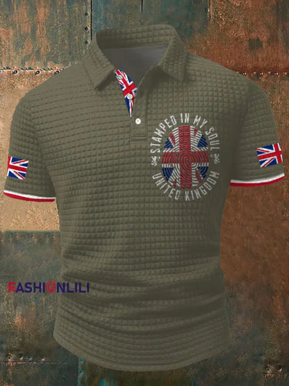 Nen’s UK Flag Printed Casual Tops Army Green / S