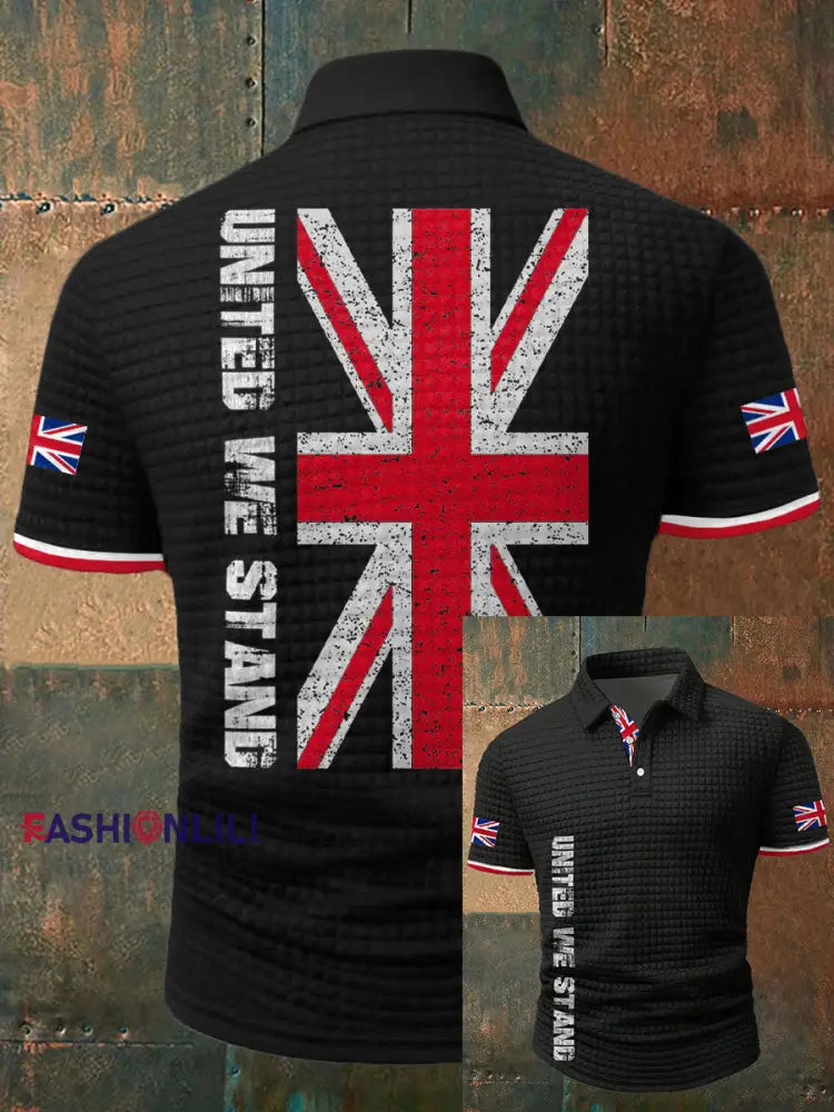 Nen’s UK Flag Printed Casual Tops Black / S