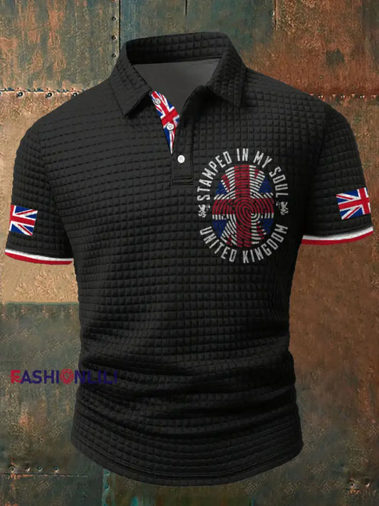 Nen’s UK Flag Printed Casual Tops Black / S