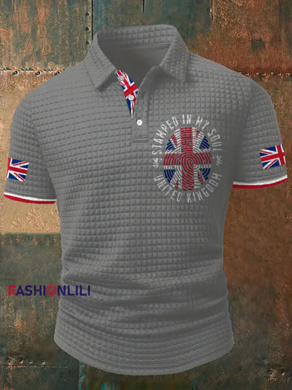 Nen’s UK Flag Printed Casual Tops Light Gray / S