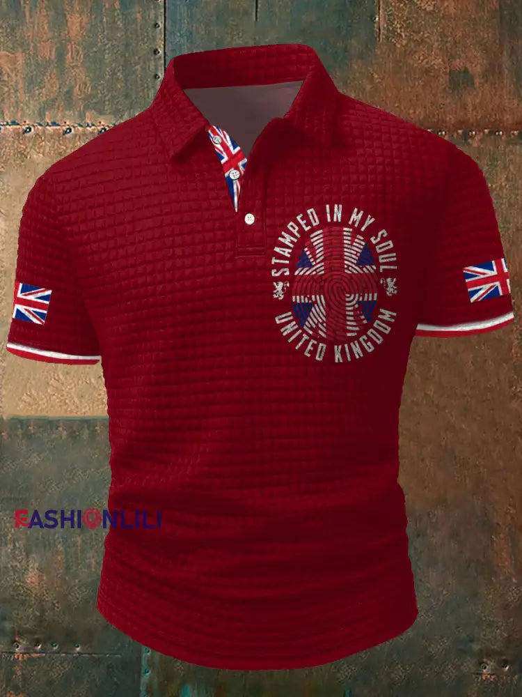 Nen’s UK Flag Printed Casual Tops Red / S