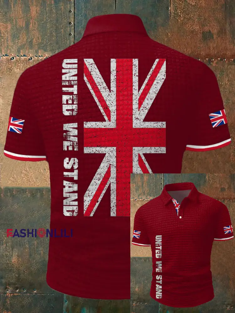 Nen’s UK Flag Printed Casual Tops Red / S