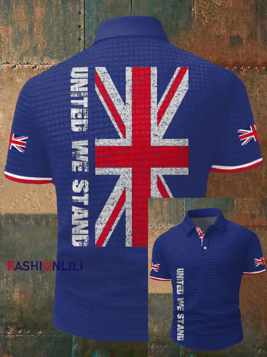 Nen’s UK Flag Printed Casual Tops Royal Blue / S