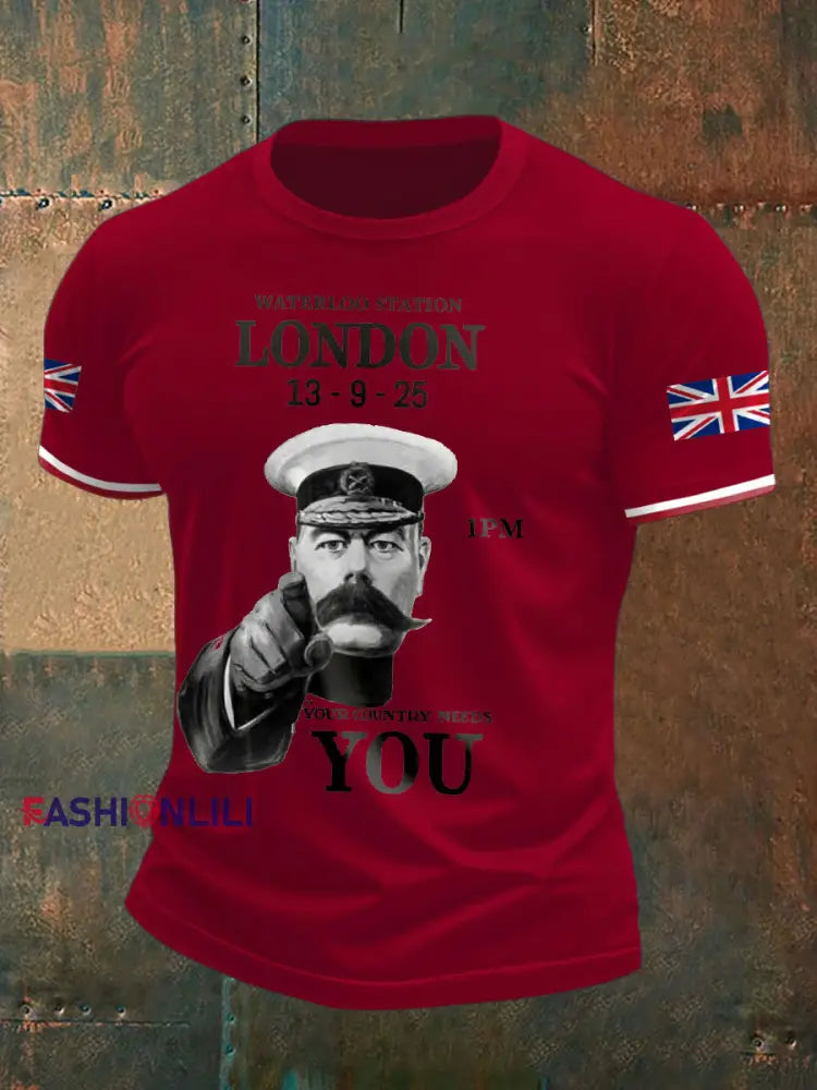 Nen’s UK Flag Waterloo Station Printed T Shirt Red / S