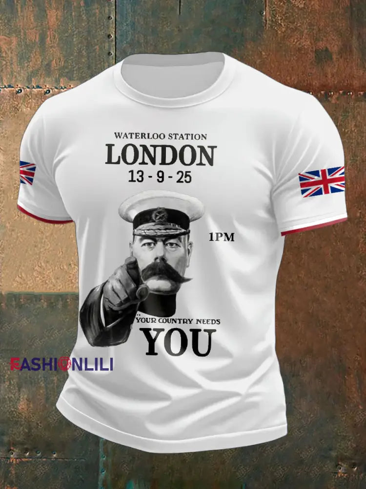 Nen’s UK Flag Waterloo Station Printed T Shirt White / S