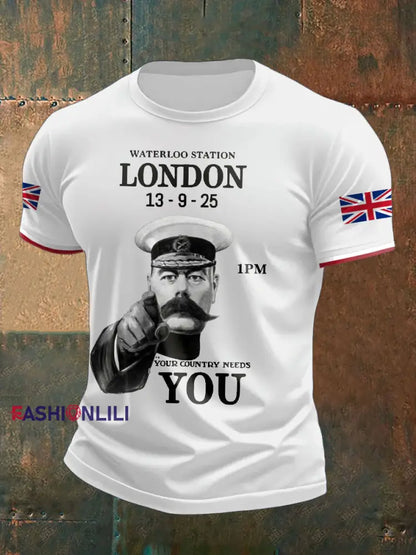Nen’s UK Flag Waterloo Station Printed T Shirt White / S