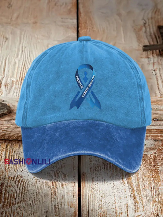 Prostate Cancer Awareness Print Casual Unisex Hat Blue / ONE