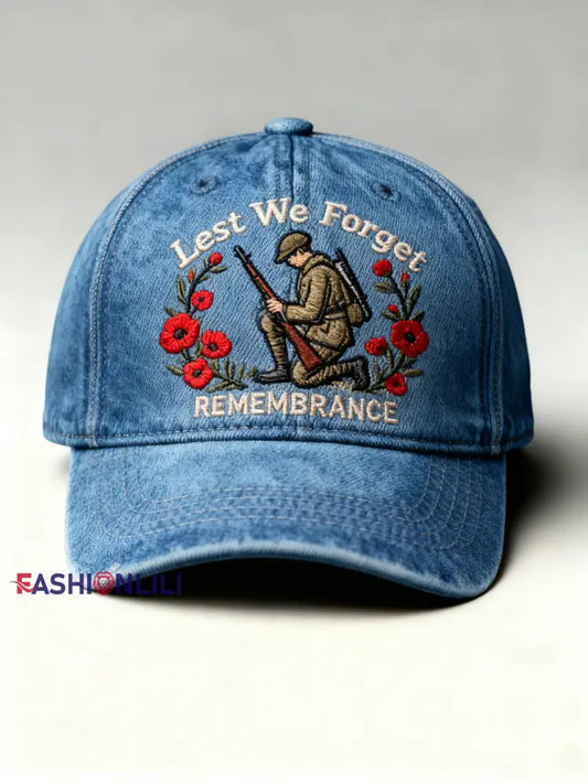 Remembrance Day Lest We Forget Cap Blue / ONE