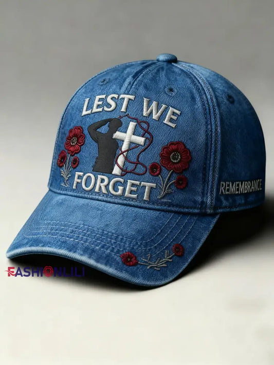Remembrance Day Lest We Forget Cap Blue / ONE