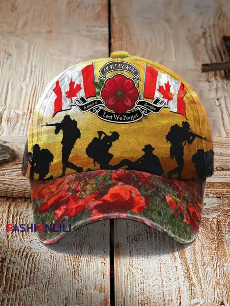 Remembrance Day Printed Casual Unisex Cap As picture / ONE