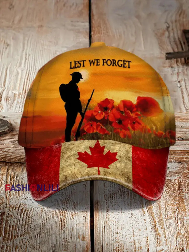 Remembrance Day Printed Casual Unisex Cap As picture / ONE