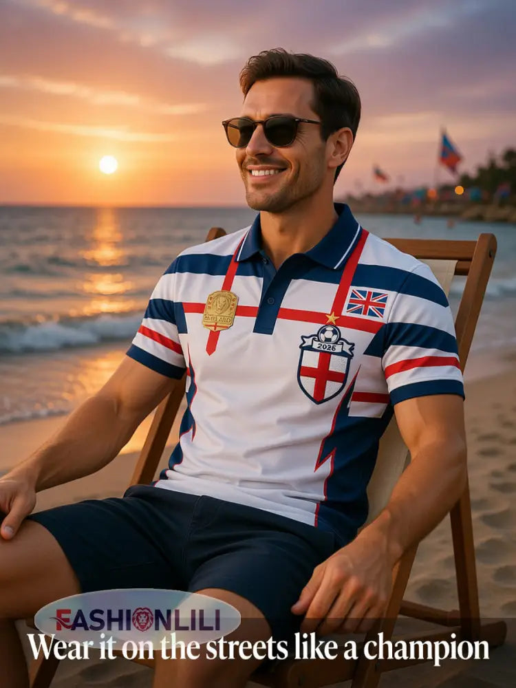 Retro British Football Fan-Style Casual Jersey