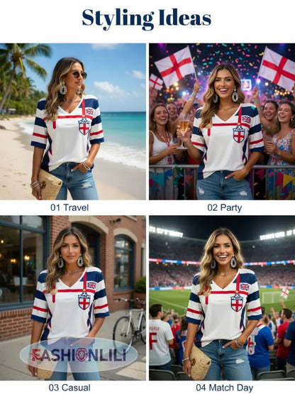 Retro British Football Fan-Style Casual Jersey