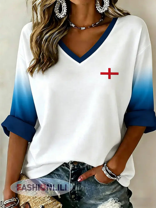 Retro British Football Fan-Style Casual Jersey - A / S