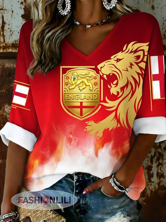 Retro British Football Fan-Style Casual Jersey - A / S