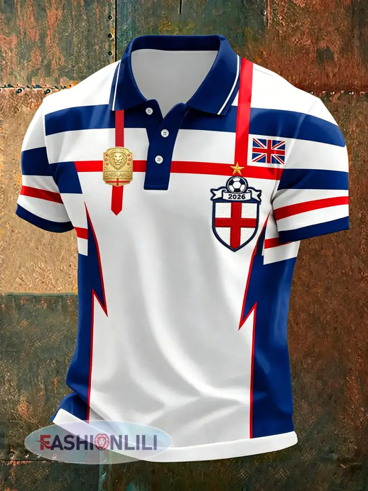 Retro British Football Fan-Style Casual Jersey - A / S