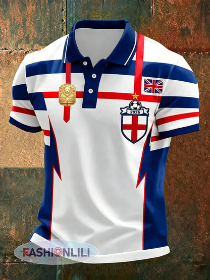Retro British Football Fan-Style Casual Jersey - A / S