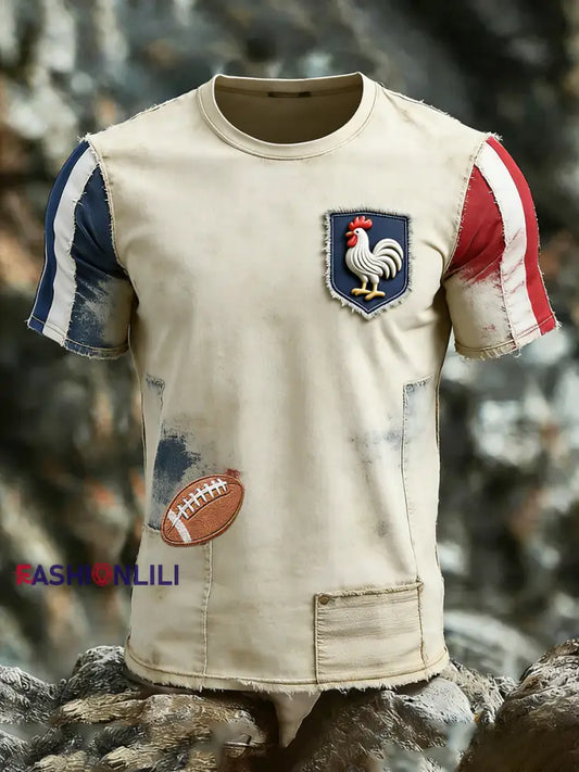 Retro French Rugby Style Casual T-Shirt A / S