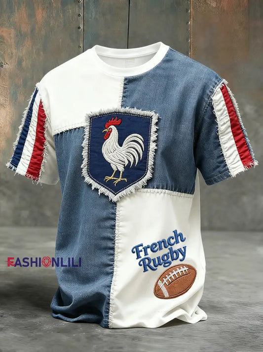 Retro French Rugby Style Casual T-Shirt A / S