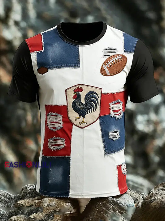 Retro French Rugby Style Casual T-Shirt A / S