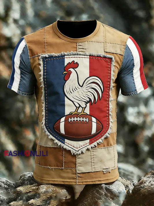 Retro French Rugby Style Casual T-Shirt A / S