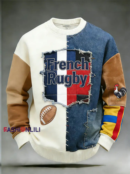 Retro French-Style Rugby-Inspired Casual And Comfortable Top A / S