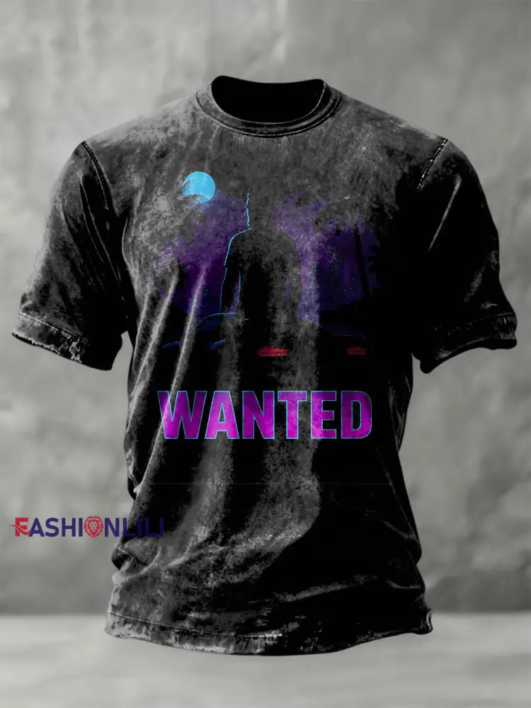 Retro-Inspired Neon Casual T-Shirt Black / S